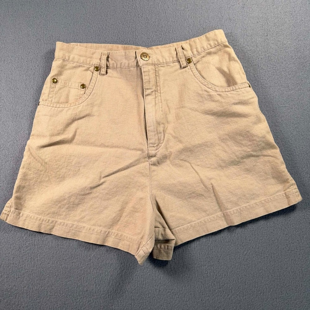 Copper Key Juniors Size 9 Beige Linen Blend Shorts High Rise Casual 27x2.5